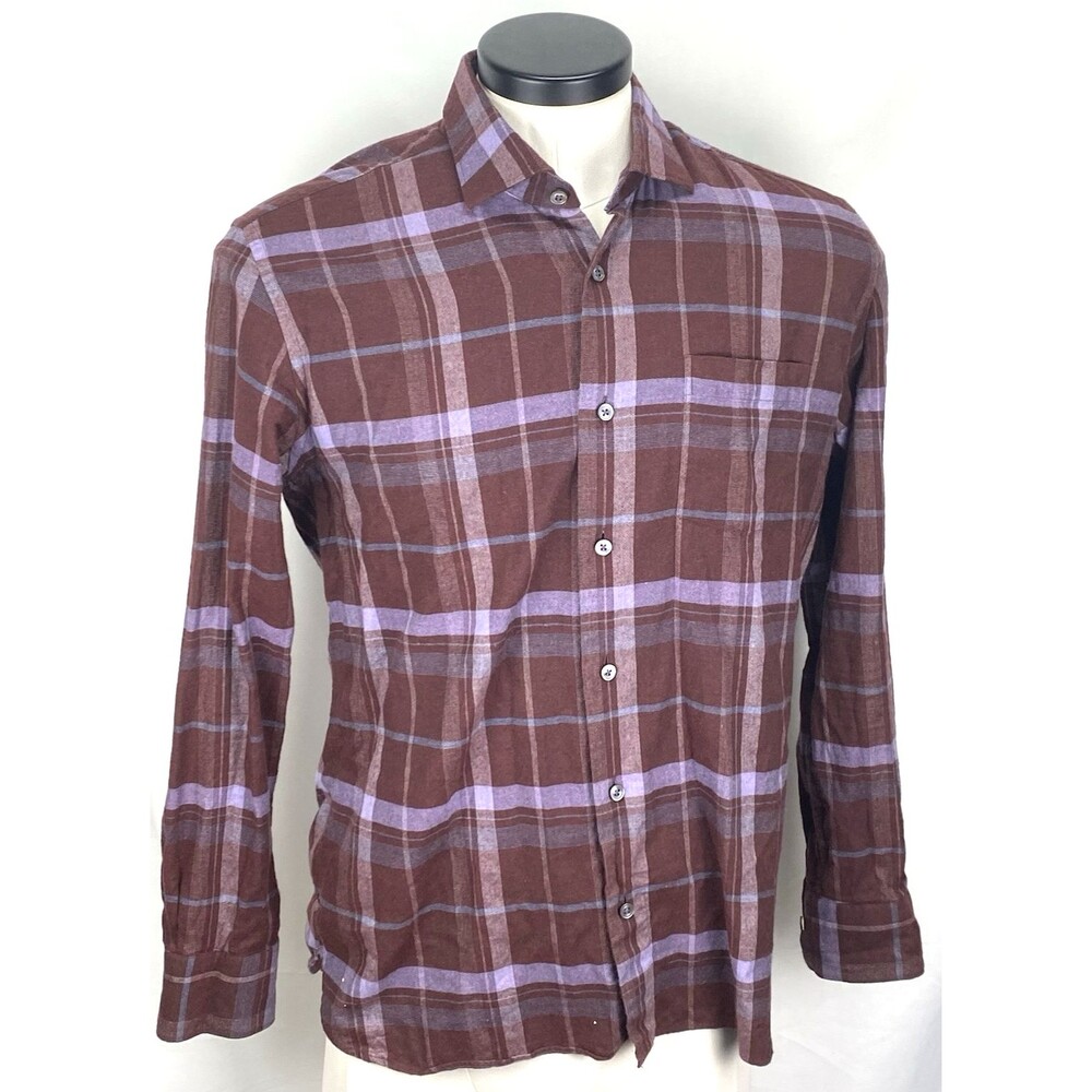 Calder Carmel Men's Shirt Size M LIMITED EDITION 1/70 Button Up Maroon Plaid
